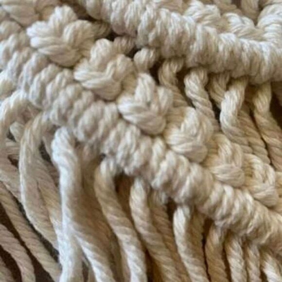 Macramé Home Decor Small Tapestry Bohemian Hippie Cottage Core - Picture 3 of 12